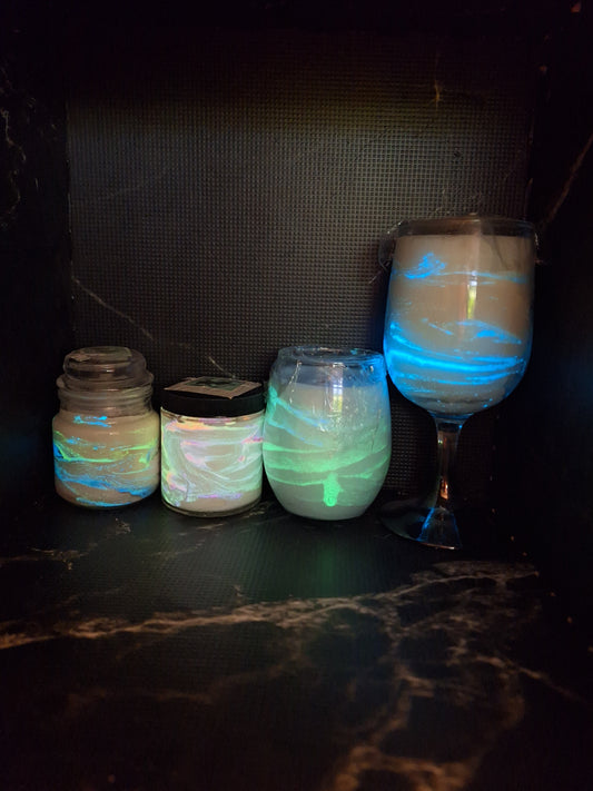 Candy Cane Glow in the Dark Candle